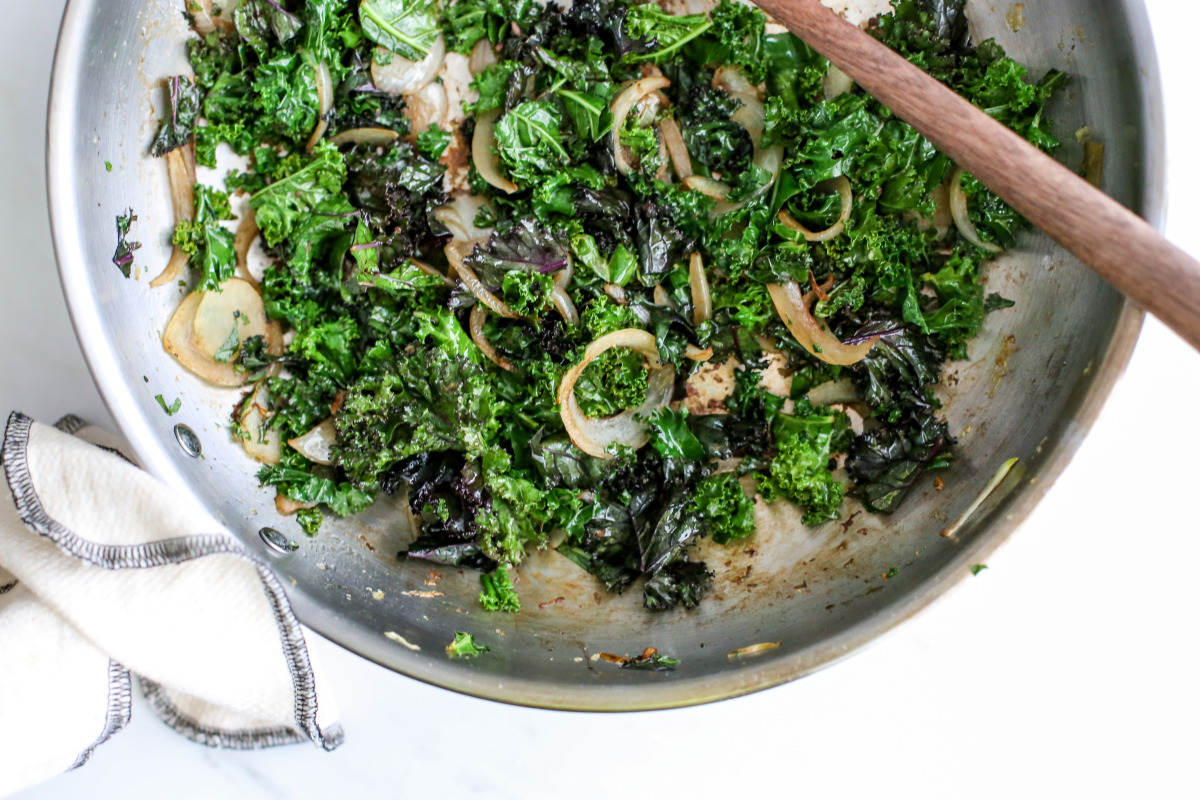 Kale With Caramelized Onions And Garlic