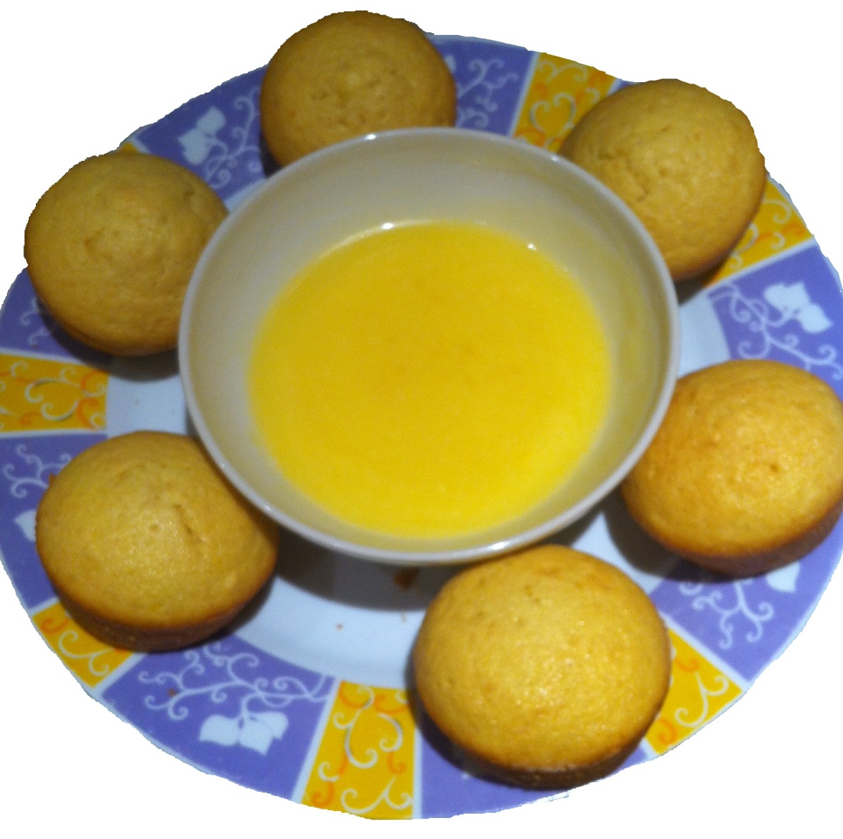 Homemade Corn Bread With Honey Butter