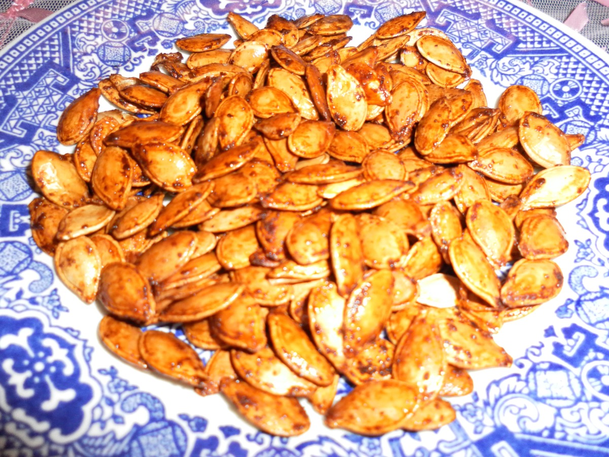 Pumpkin Seeds With Worcestershire And Garlic