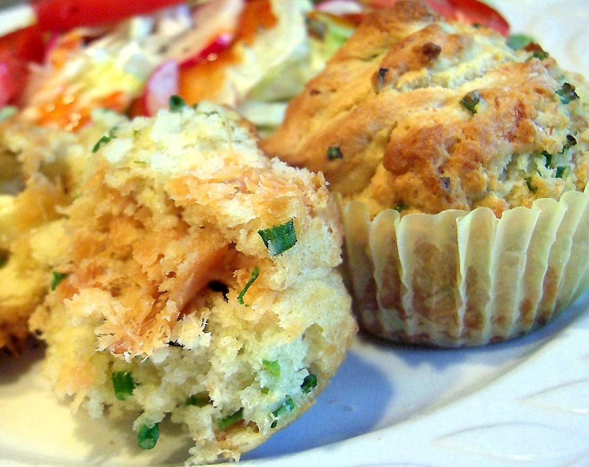 Salmon And Chive Muffins