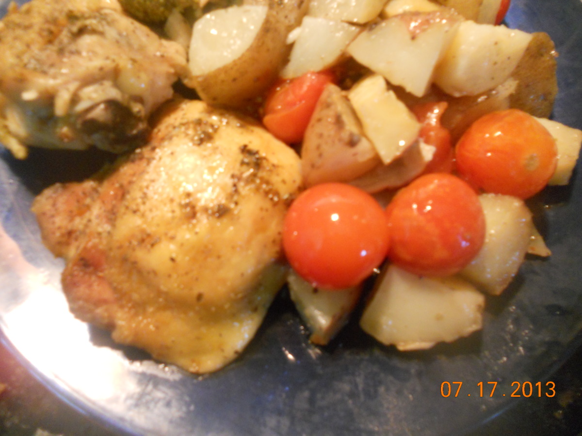 Greek Baked Chicken Thighs