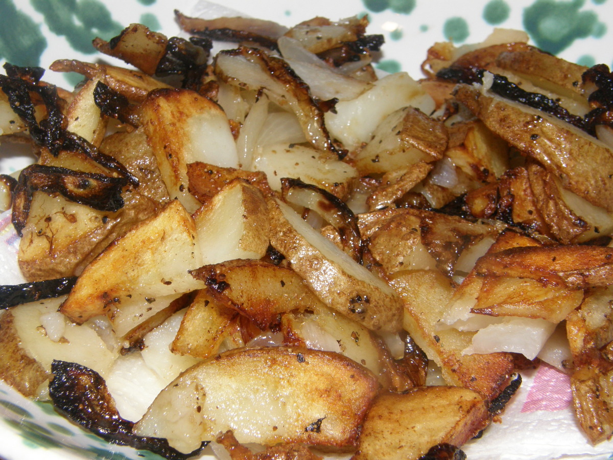 Home Cooked Potatoes And Onions