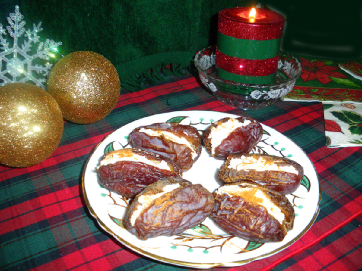 Simple Cream Cheese Stuffed Dates