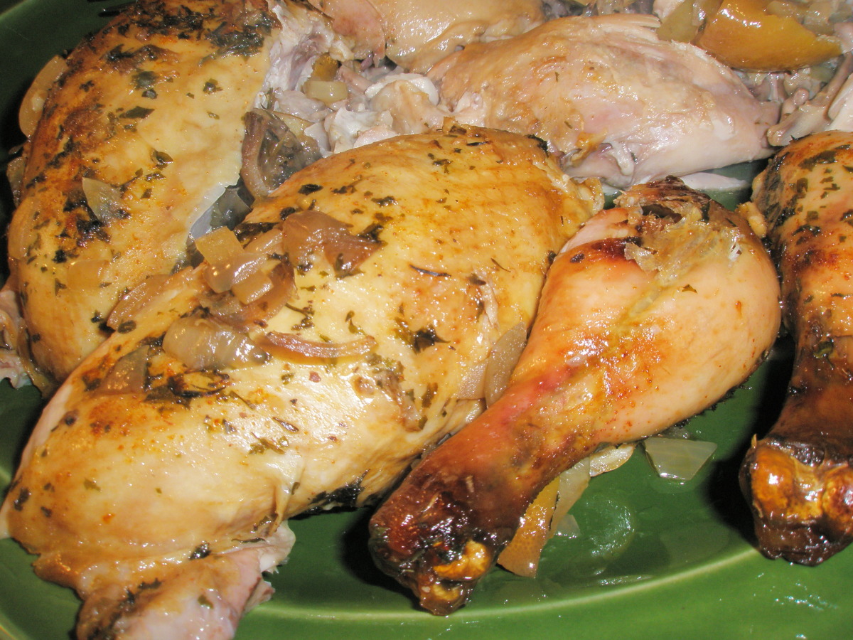 Lemon Herbed Roasted Chicken (Crock Pot)