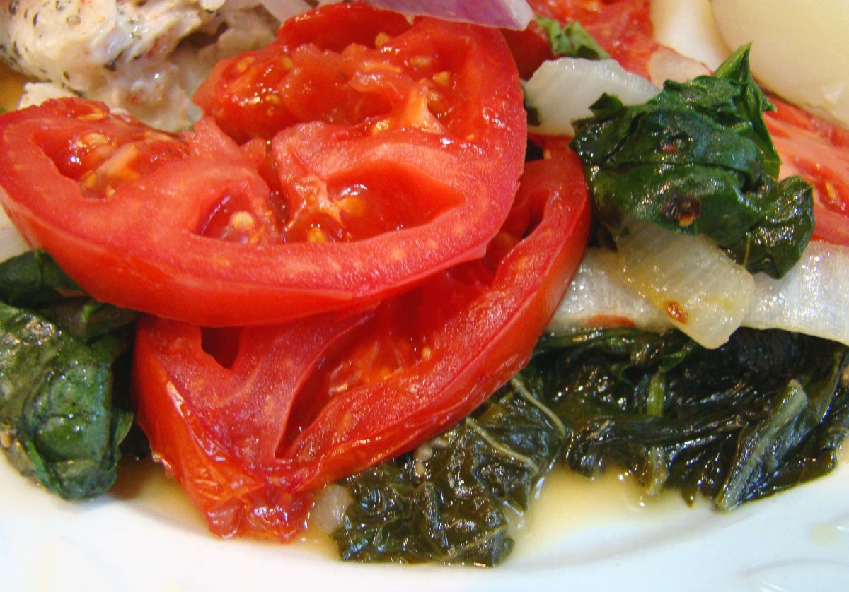 Swiss Chard With Tomato And Bacon