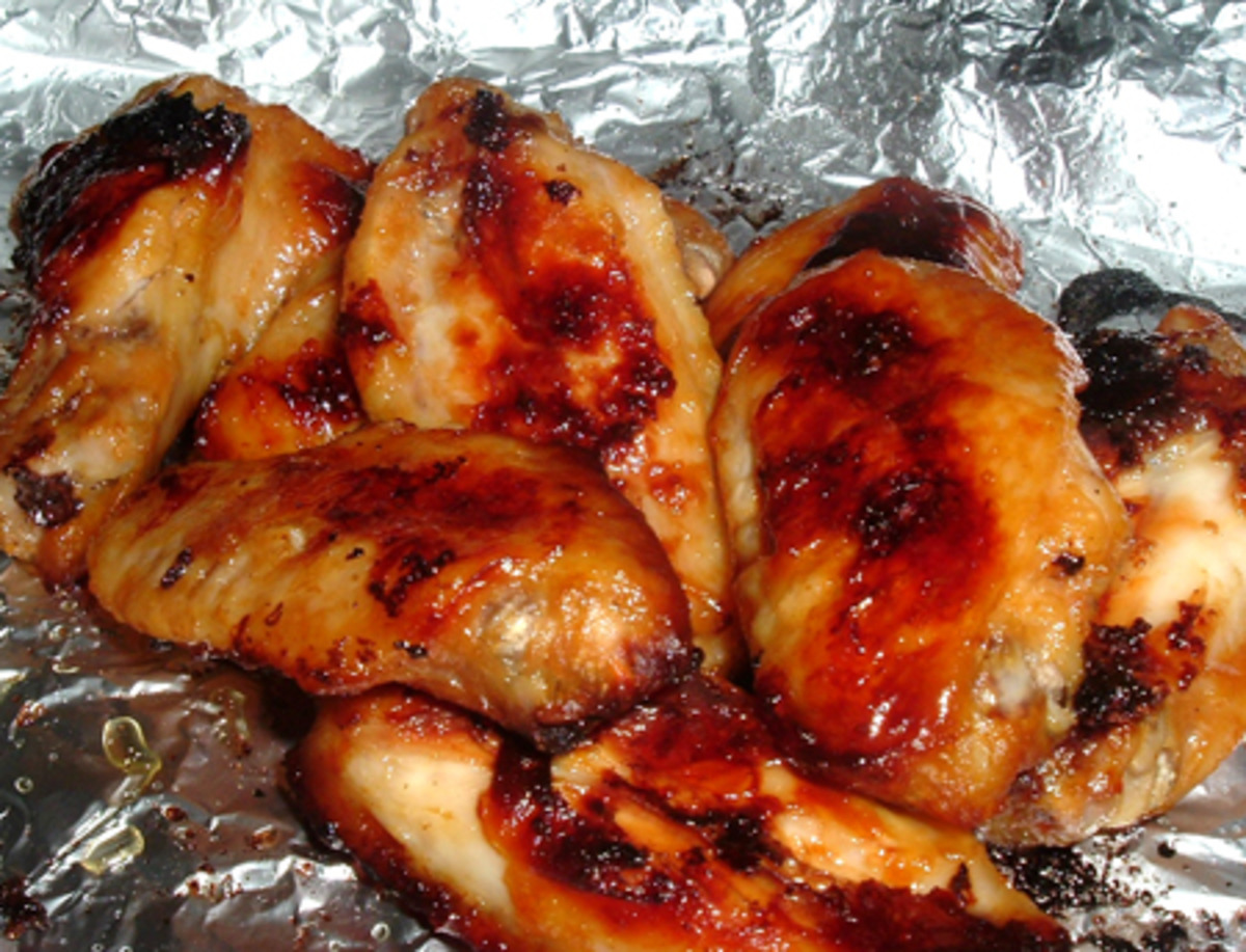 Sticky Honey Garlic Chicken Wings