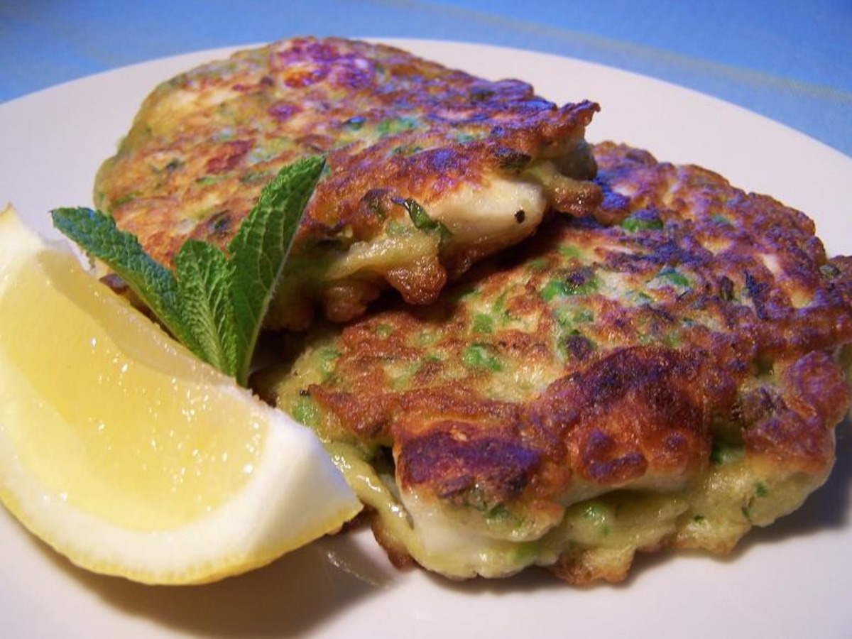 Pea & Halloumi Fritters